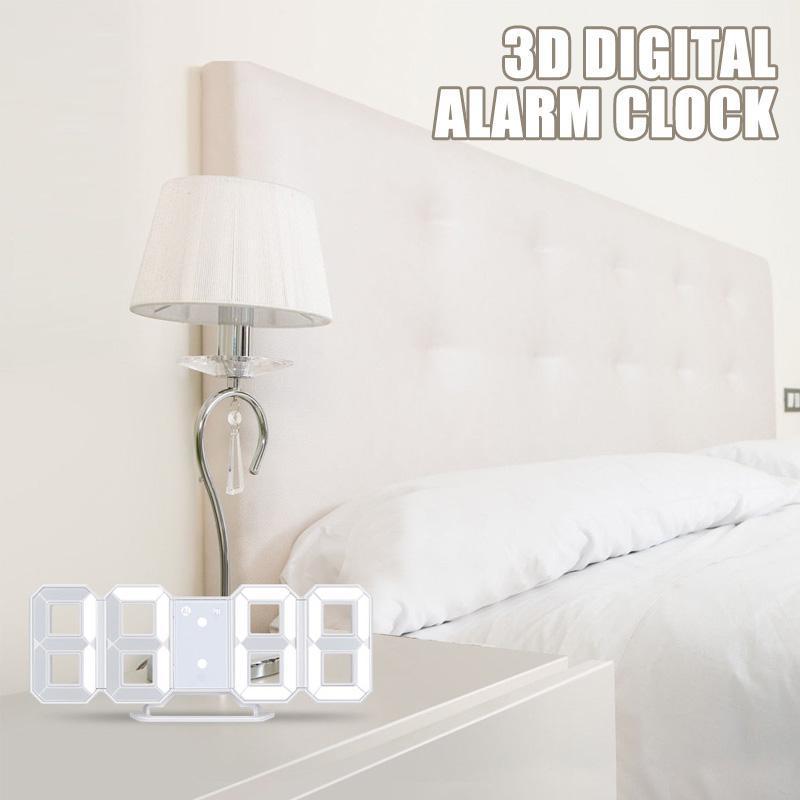 Smart 3D Digital Alarm Clock With Modern Minimalist Look For Desks