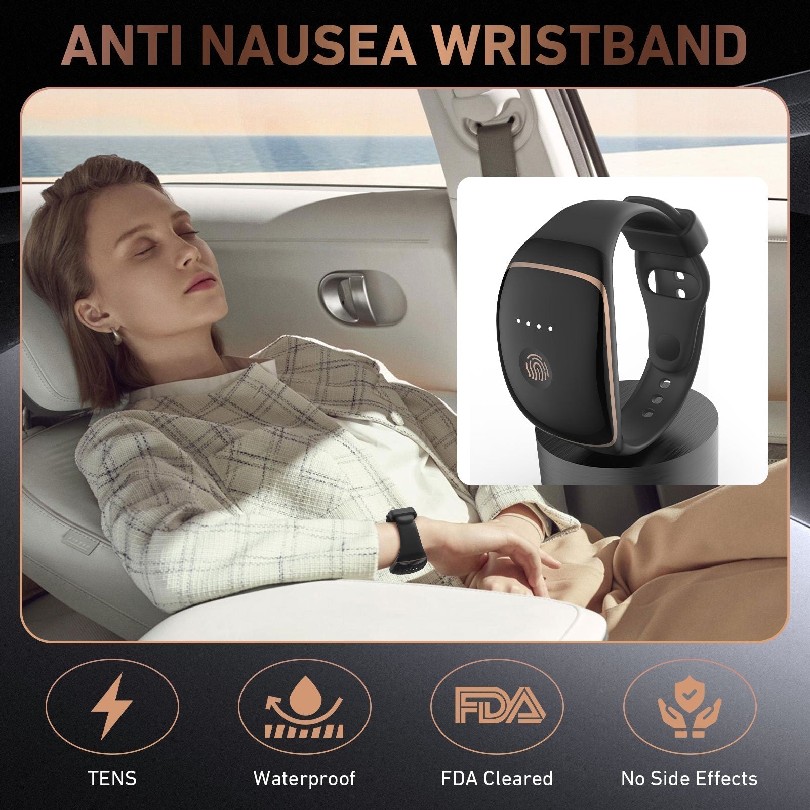 CalmiWave Pro Edition Plus Relief Wristband For All Day Use