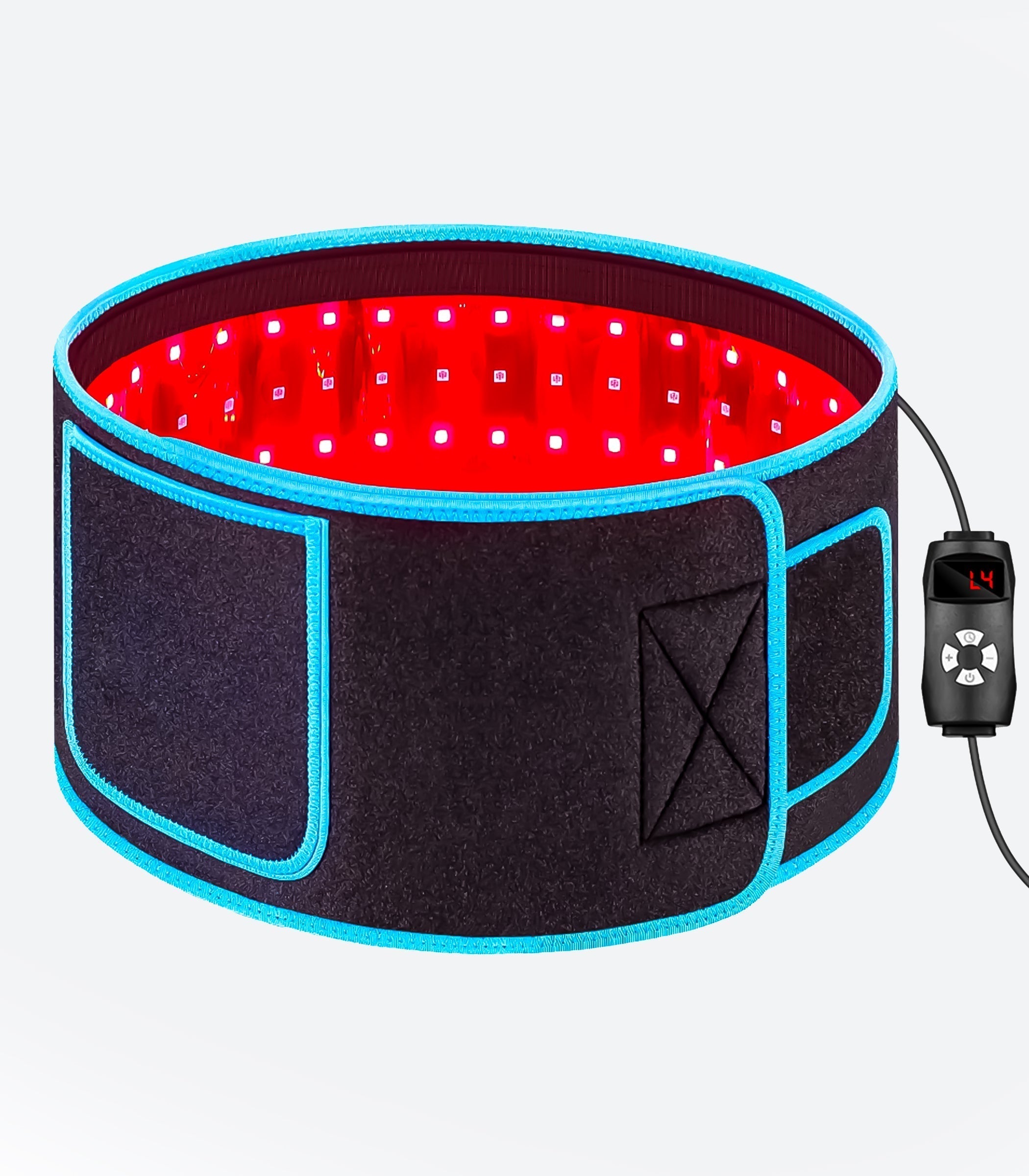 AuraFlex kannettava LED-vyö, jossa 660 nm punaiset ja 850 nm lähi-infrapuna-LEDit, 105 LEDiä