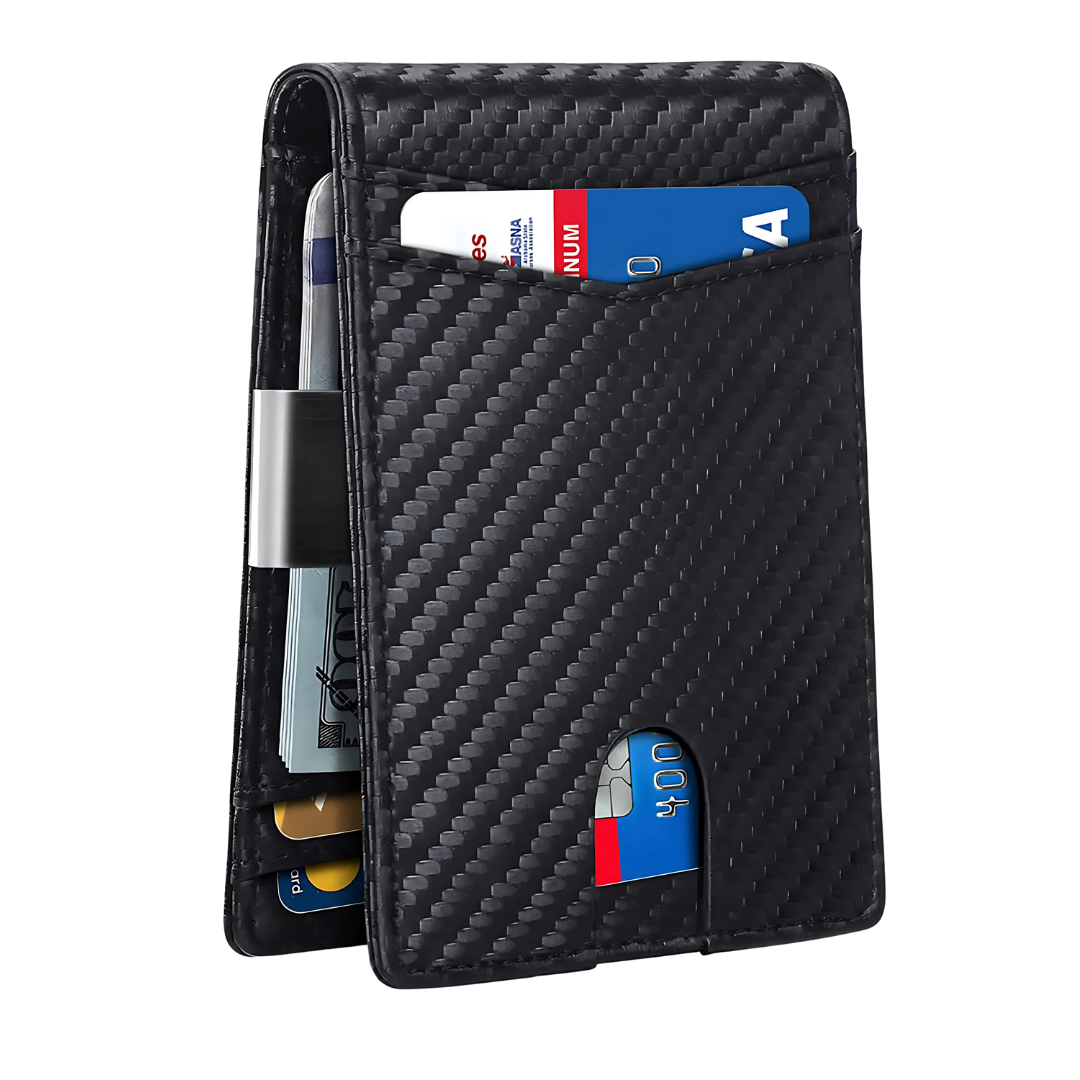 RFID Leather Wallet For Men By SafeSlim Ultra Compact