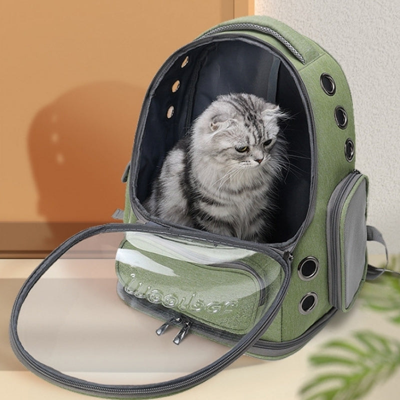 AeroPaw Breathable See-Through Carrier Backpack For Cats And Small Dogs