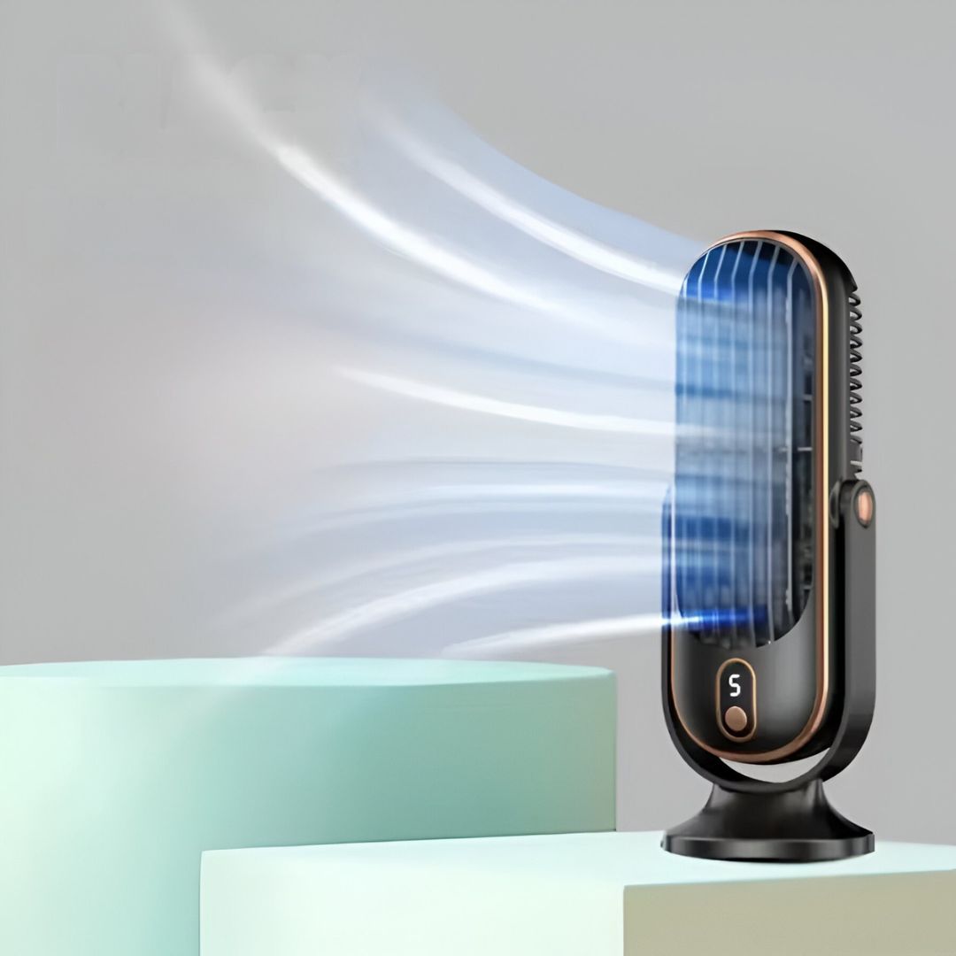 LumaBreeze Quiet USB Fan With Rechargeable Battery For Home And Office