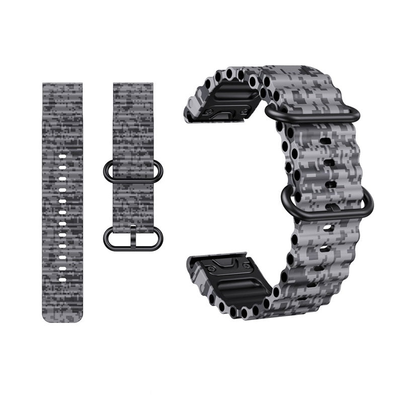 Brățară AquaStride Ocean pentru ceasuri Garmin de 22mm și 26mm din silicon