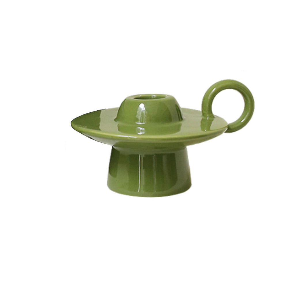 Orbita Ceram Candle Stand In Vintage UFO Style For Tables