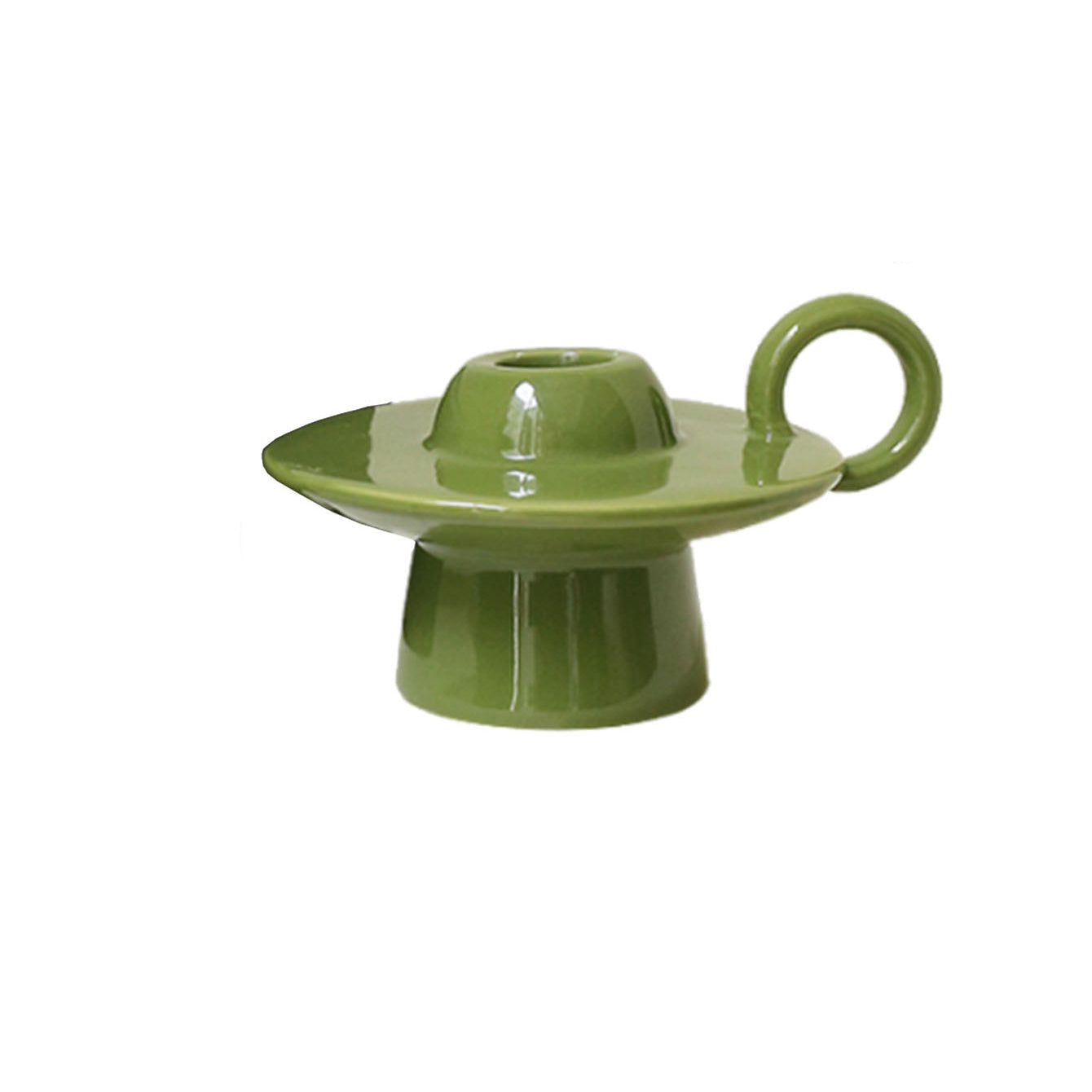 Orbita Ceram Candle Stand In Vintage UFO Style For Tables