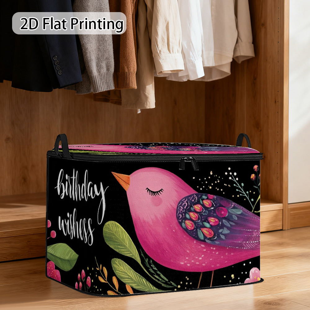 Cutie de depozitare pliabilă BirdBox cu capac sigur și design luminos cu pasăre