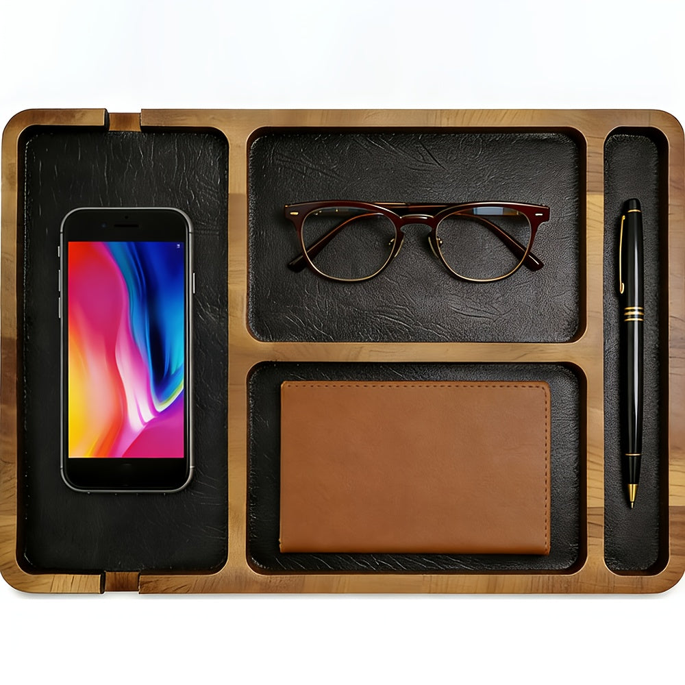 Woodvault smart skrivebordsorganisator til et ryddeligt arbejdsområde