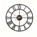 Serenetime Classic Rund Vægur med Metalramme til Soveværelse, Stille