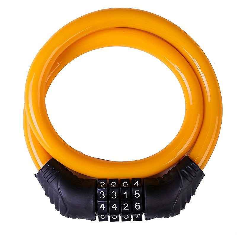 Zamek rowerowy BikeGuard ze stalowym kablem i 4-cyfrowym kodem do rowerów elektrycznych i szosowych