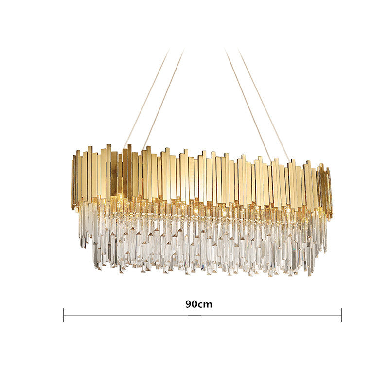 Lámpara de Cristal Nova Crest en Acero Inoxidable con Cristales K9