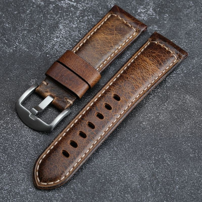 EverLoom El Yapımı Vintage Mumlu Deri Kayış | Apple Watch