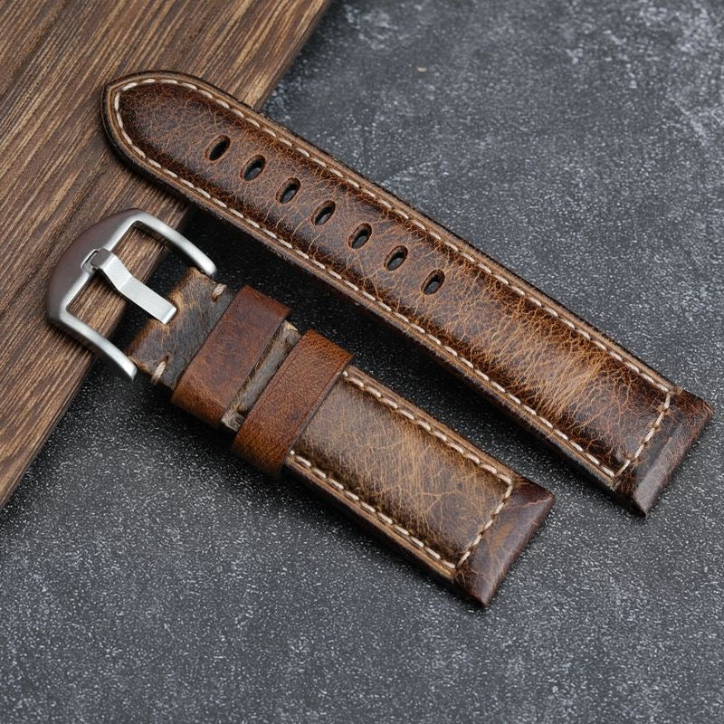 EverLoom El Yapımı Vintage Mumlu Deri Kayış | Apple Watch