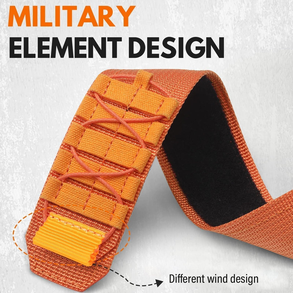 SummitGuard Nylon Canvas Loop Hook And Loop Strap For Apple Watch