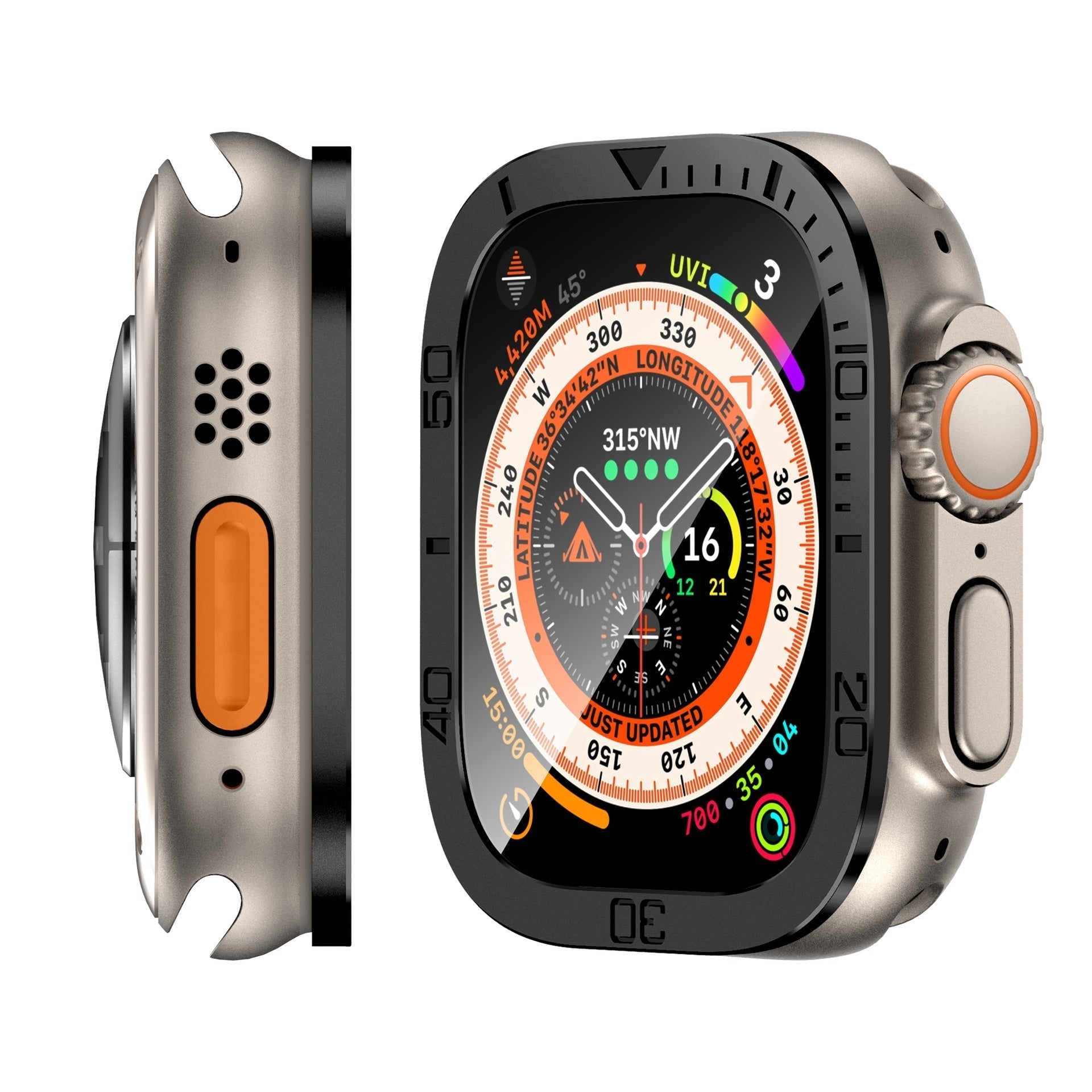 Apple Watch Ultra 49mm Tempered Glass Protector With Clear Film