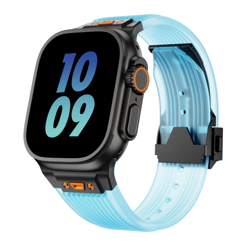 Bracciale in silicone traslucido RM per Apple Watch