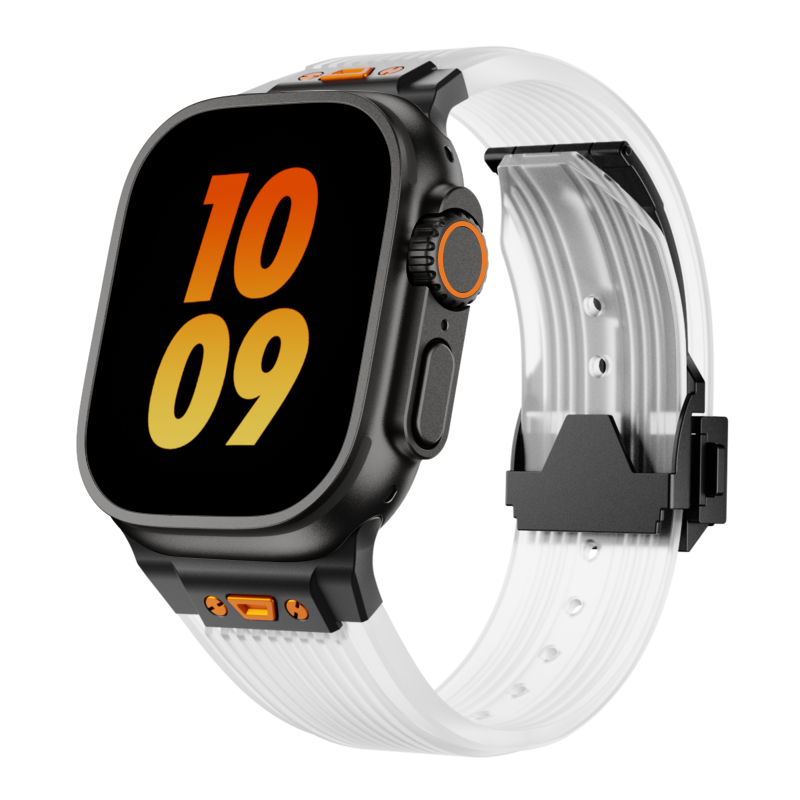 Bracciale in silicone traslucido RM per Apple Watch