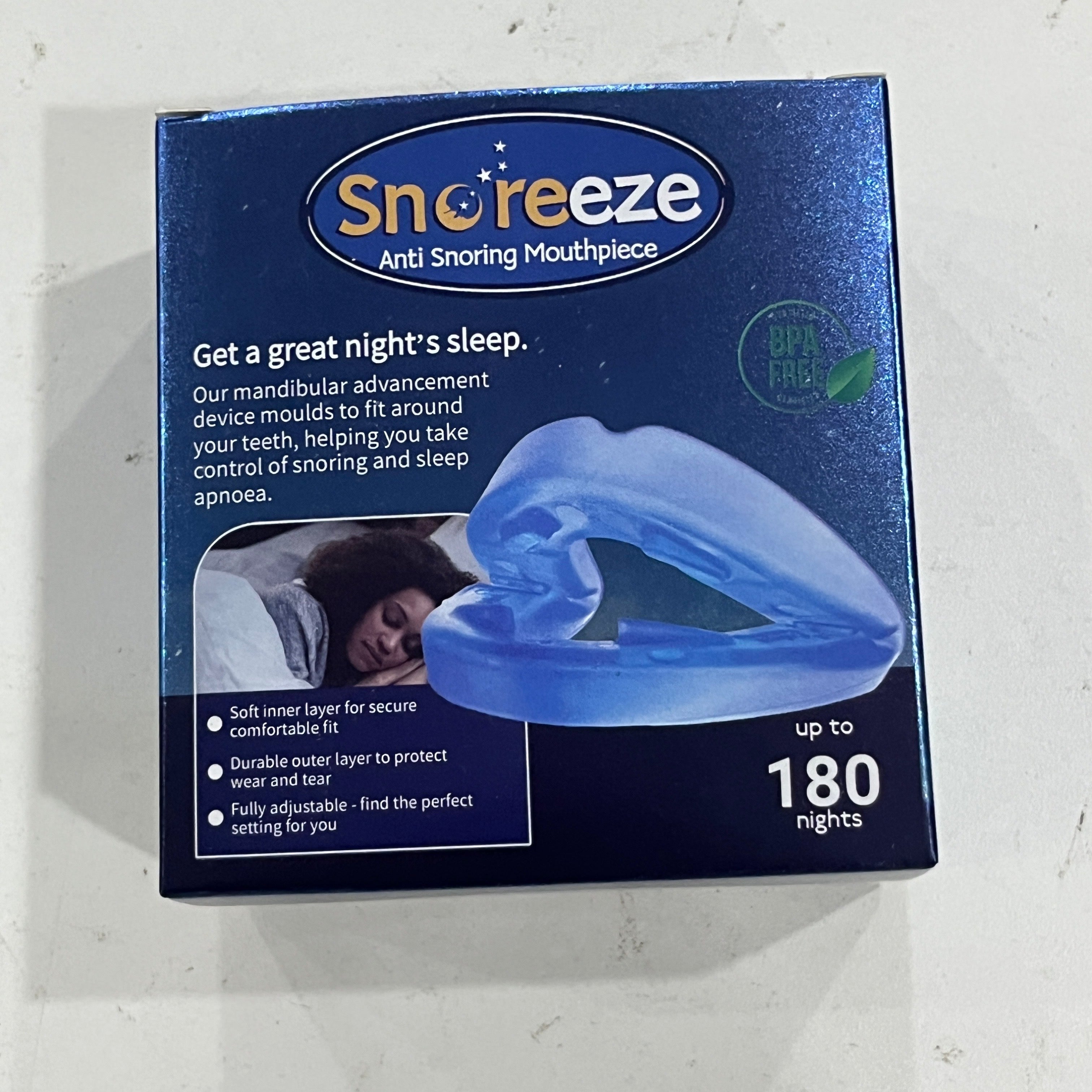 Protector Antironquidos de Silicona RestEase con Estuche de Viaje para Dormir Toda la Noche