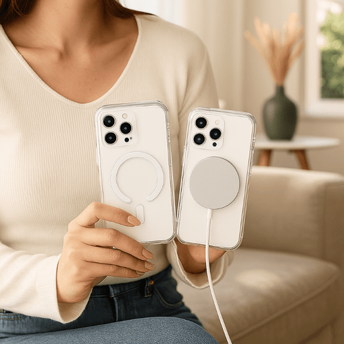 غطاء AeroShield شفاف متوافق مع MagSafe لهواتف iPhone 11 إلى 17 ظهر شفاف بدون فواصل مع MagSafe