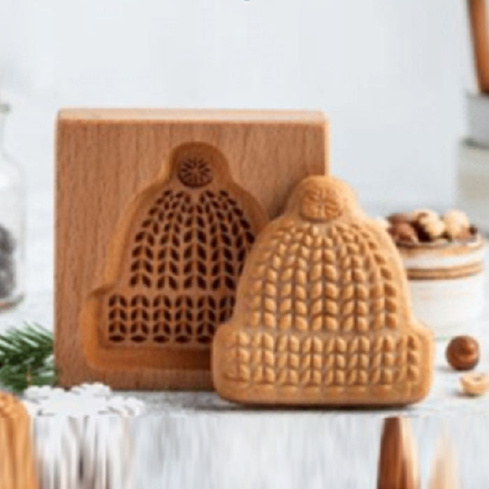 Engraved Wooden Cookie Molds With Pastry Stamps For Gingerbread And Biscuits