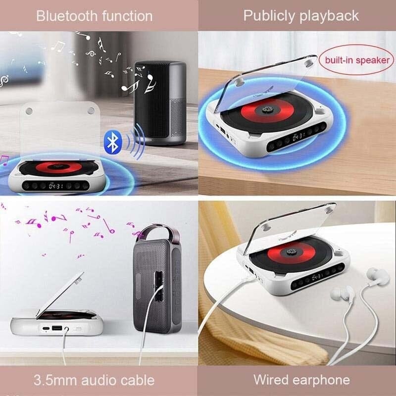 持ち運びに便利なBluetooth対応ポータブルCDプレーヤーで音楽を楽しもう