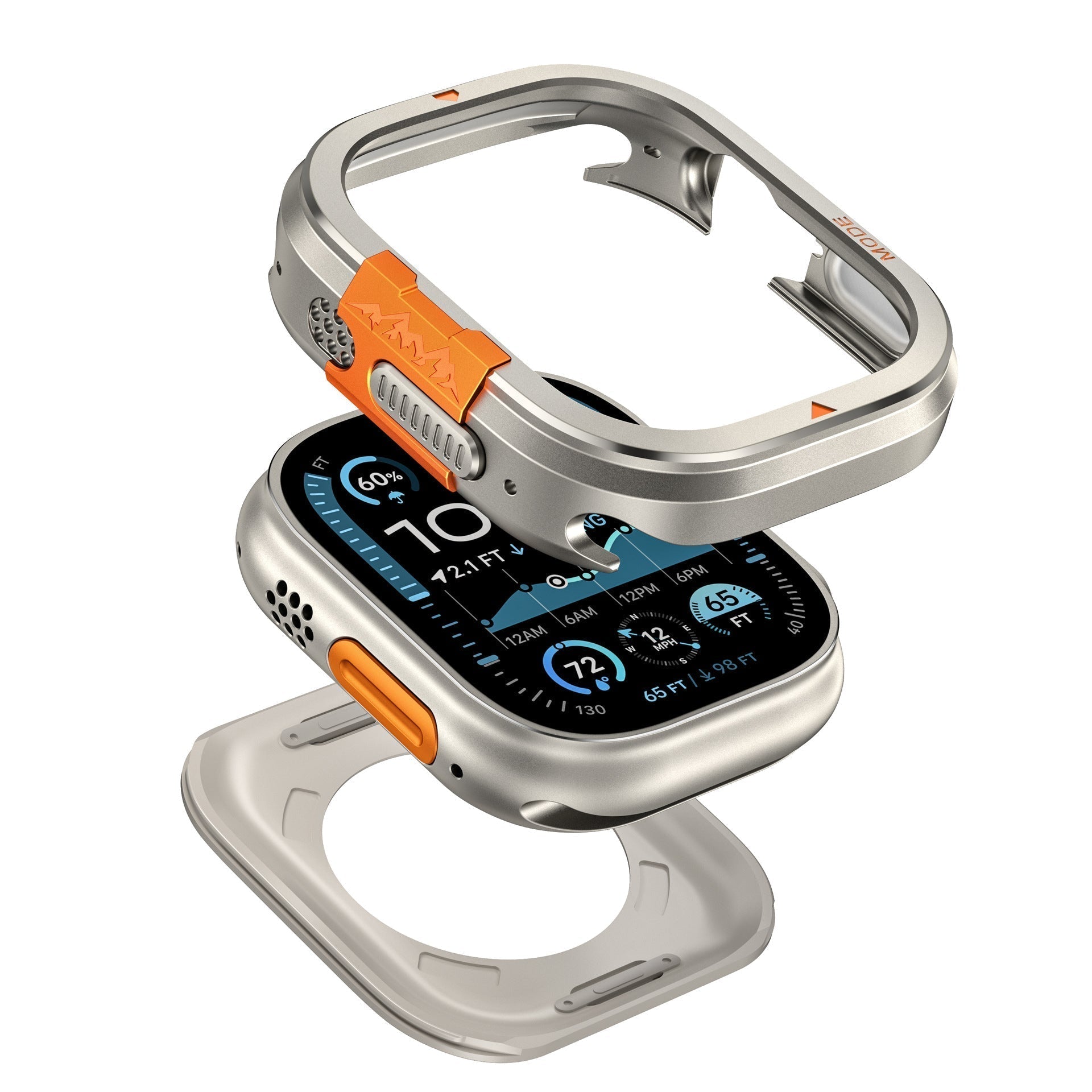 Custodia in metallo robusta Alpine per la protezione dell'Apple Watch