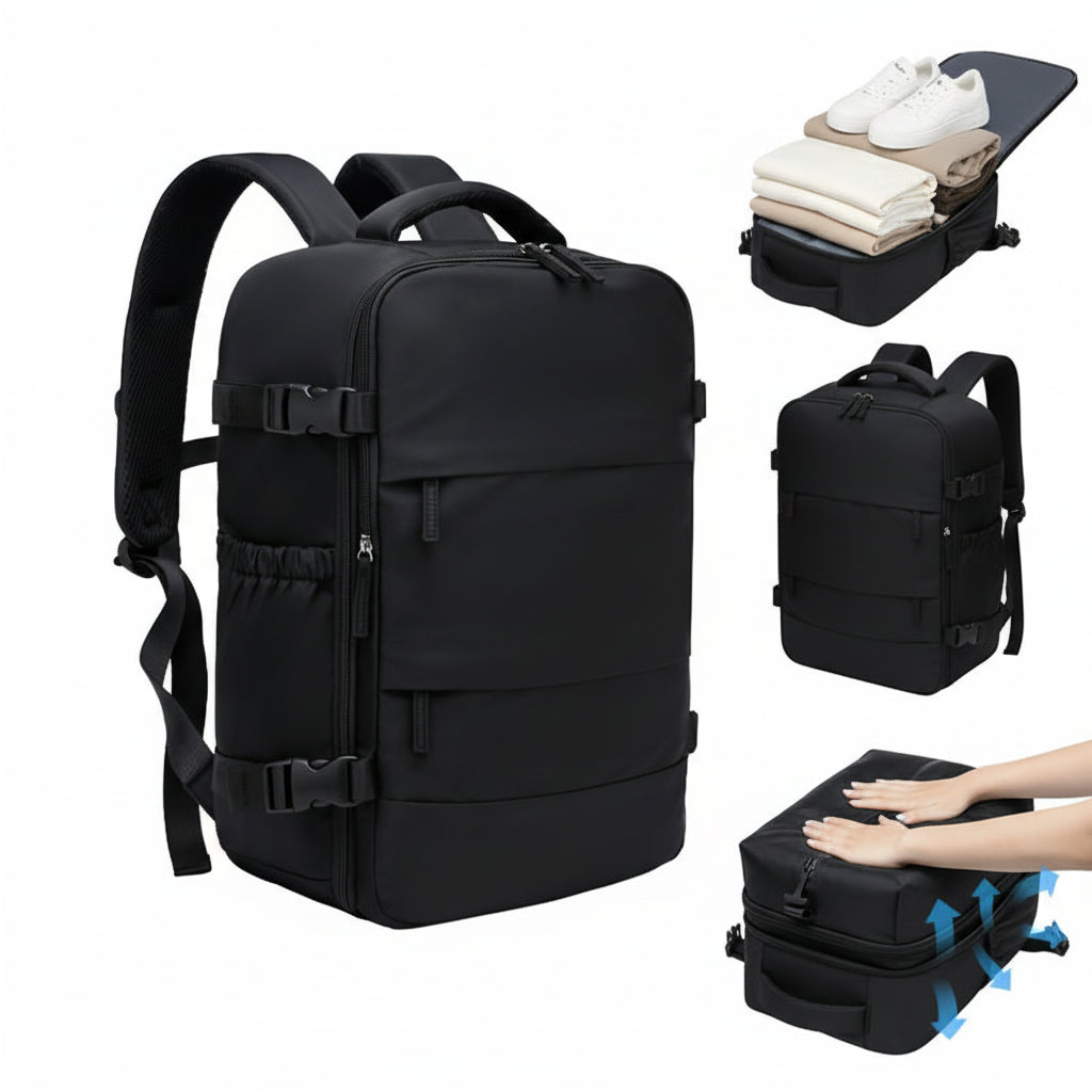 Set de mochila de viaje con aspiradora PackSmart para hombres, mujeres y estudiantes