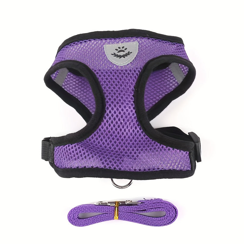 Nightwalk Reflective Vest With Leash For Dogs And Cats