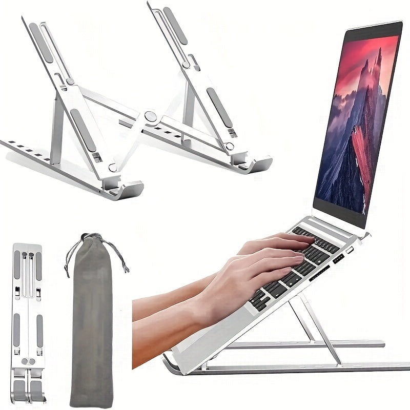 Alumipro Hopfällbart Aluminiumstativ för Laptop för Skrivbordsbruk