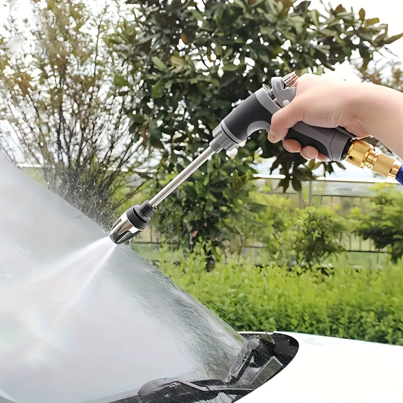 Spruzzatore ad Alta Pressione Aquablast per Giardini con Ugello Schiumogeno e Pistola ad Acqua a Manico Lungo