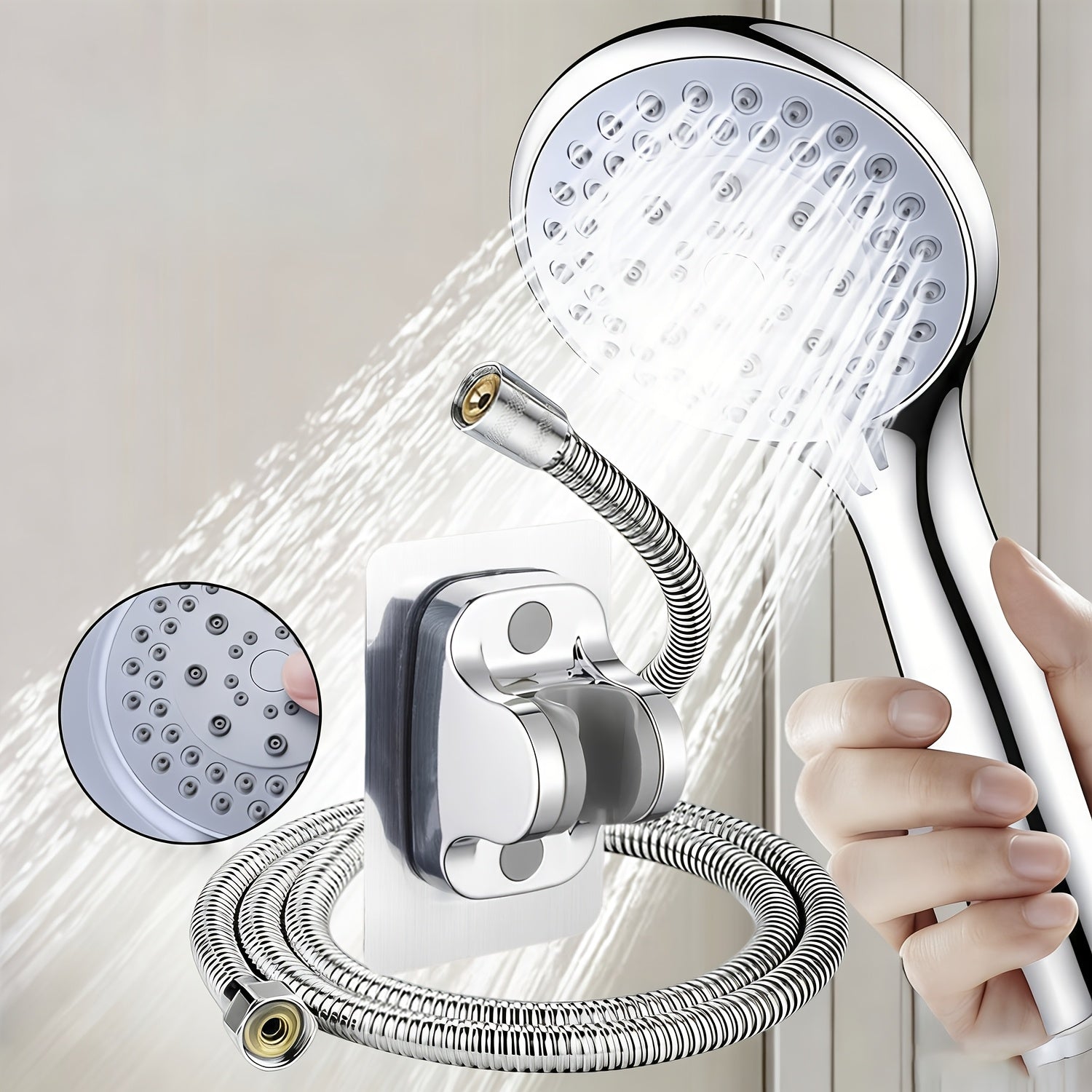 Kit de cabezal de ducha de alta presión Flowforce con cinco modos