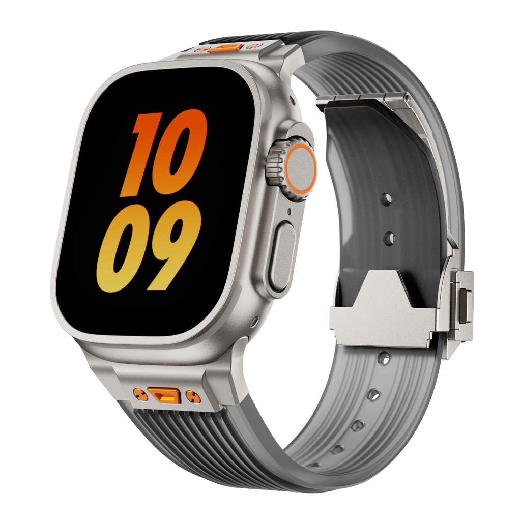 Bracciale in silicone traslucido RM per Apple Watch