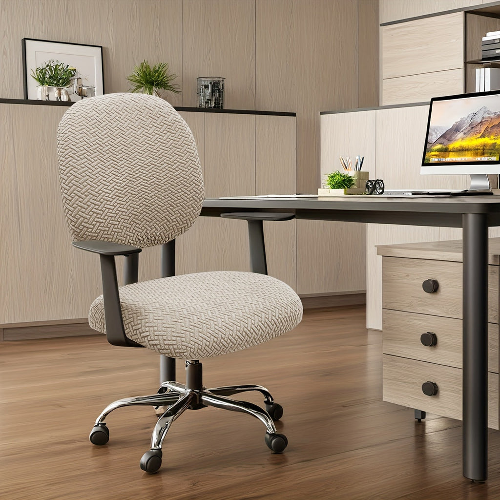 OfficeGuard Elastic Split Chair Back Cover Set For Clean Look
