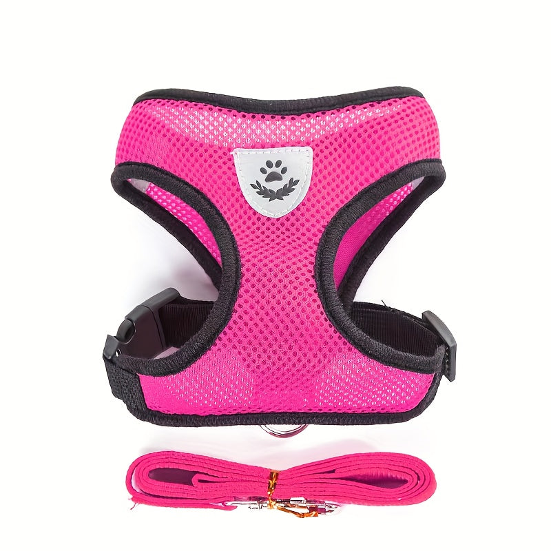 Nightwalk Reflective Vest With Leash For Dogs And Cats
