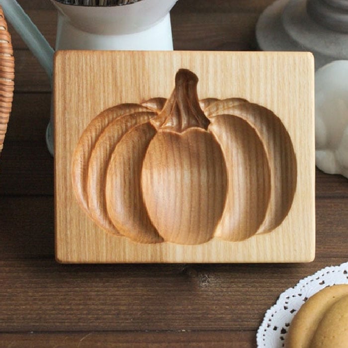Engraved Wooden Cookie Molds With Pastry Stamps For Gingerbread And Biscuits