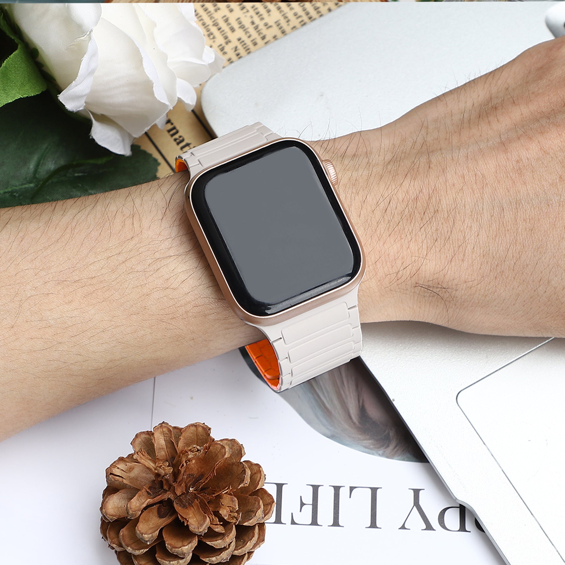 AstraGrip magnetisk silikonerem til Apple Watch-modeller