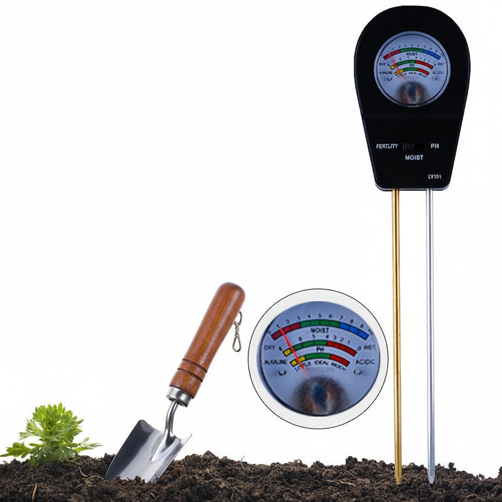 Soiltrio Tester del Terreno 3 in 1 per Umidità, Fertilità e pH