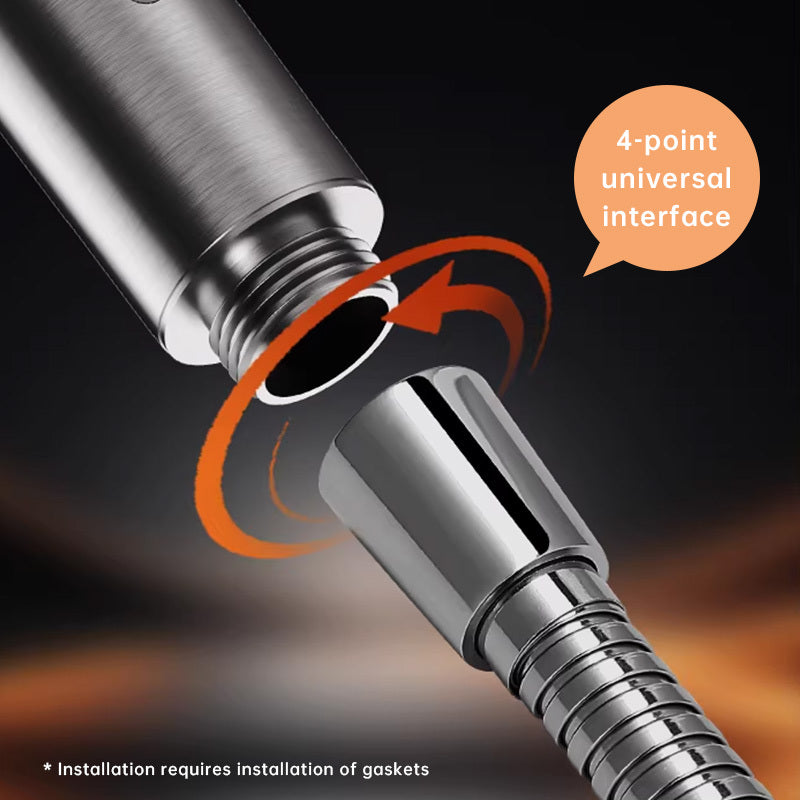 Cabeça de Chuveiro Portátil Steelrain em Aço Inoxidável com Jato Potente