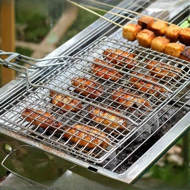 Grilovací koš GrillGrid s velkou kapacitou pro rovnoměrné venkovní grilování