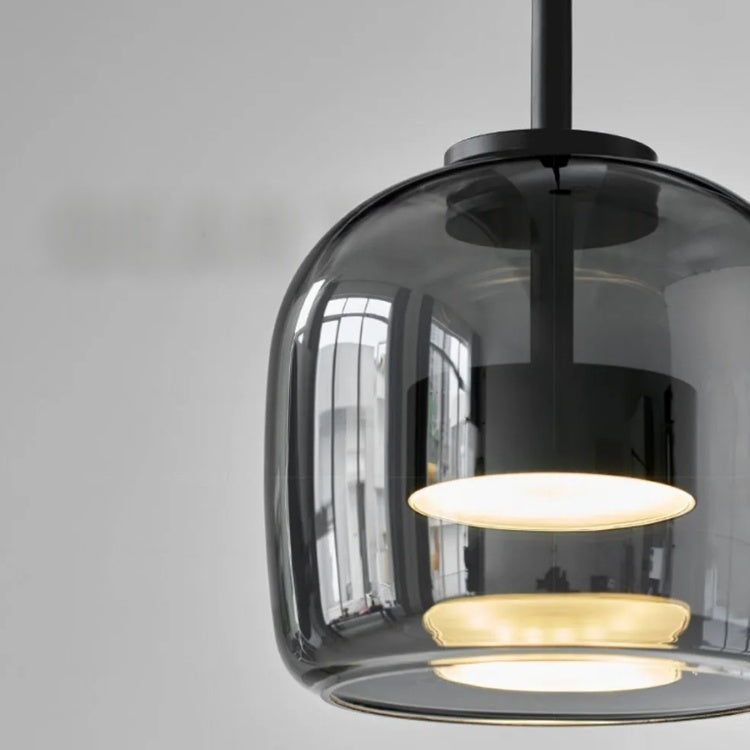 Nordic Pendant Light in Black Glass for Kitchen Island and Dining Room