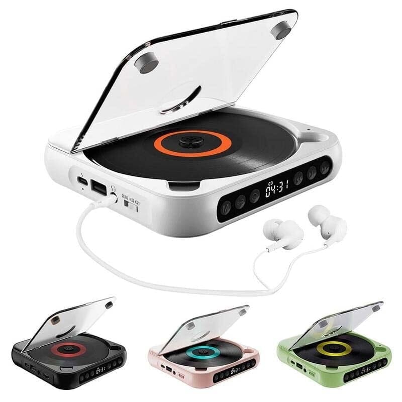 持ち運びに便利なBluetooth対応ポータブルCDプレーヤーで音楽を楽しもう