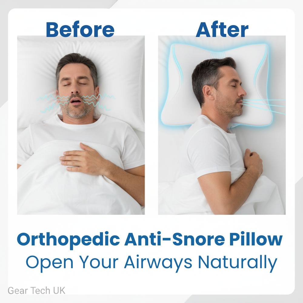 Ergonomic Memory Foam Pillow For Snore Relief And Easier Breathing