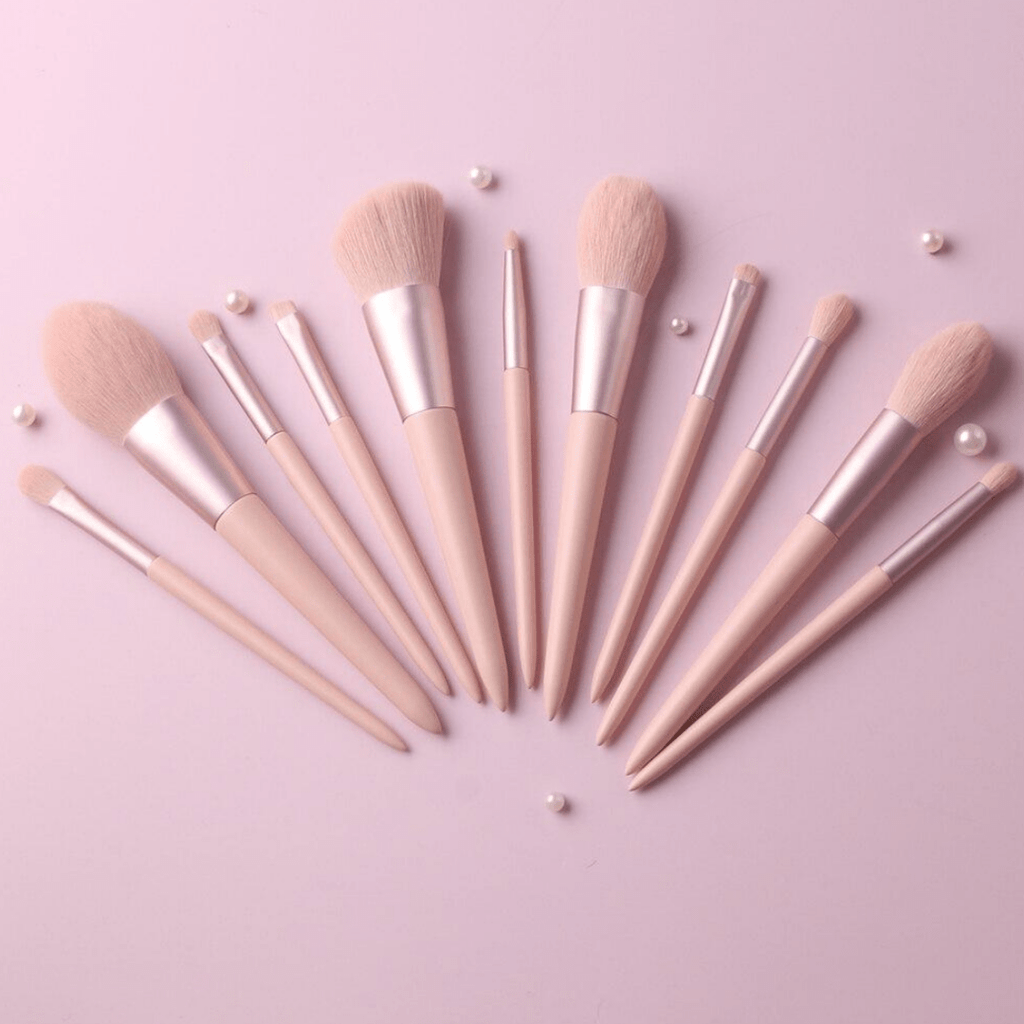 Ensemble de 11 pinceaux de maquillage Lumina Glow pour une finition professionnelle impeccable