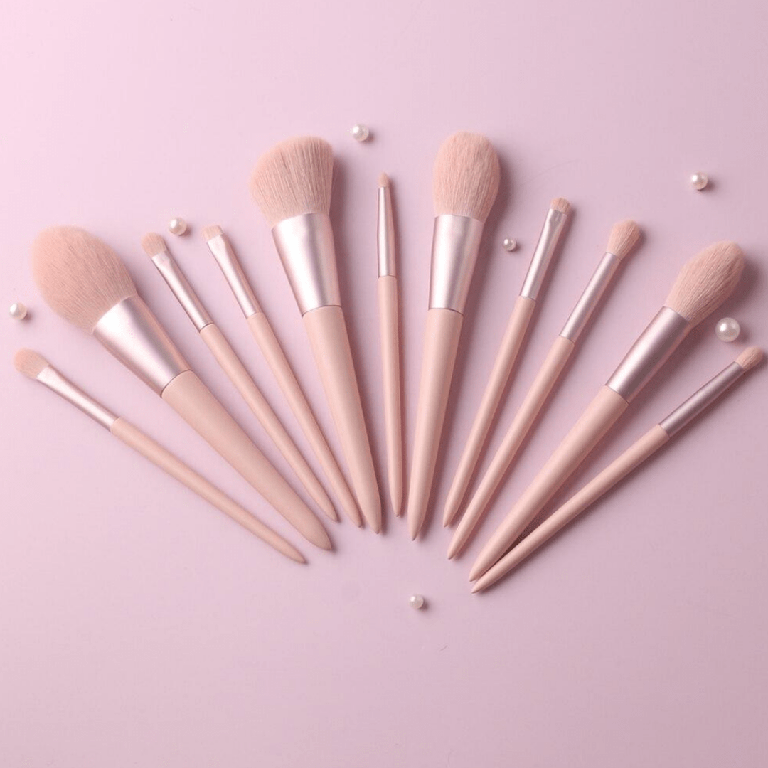 Ensemble de 11 pinceaux de maquillage Lumina Glow pour une finition professionnelle impeccable