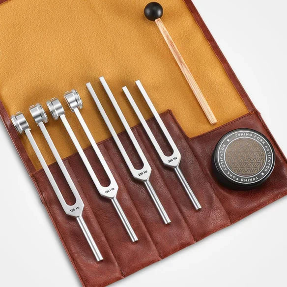 AuroraTone 128Hz Aluminum Alloy Tuning Fork With Mallet For Education And Demonstrations