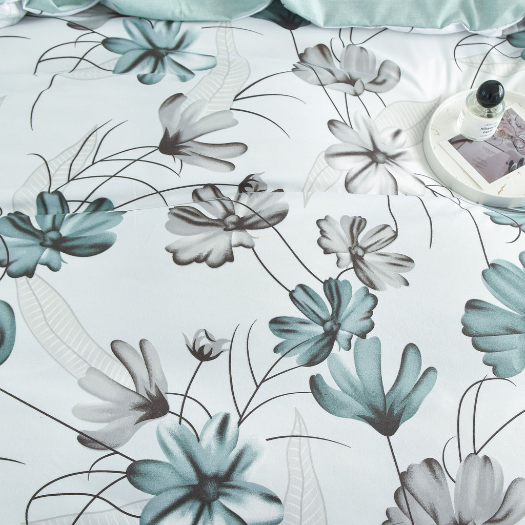 Florabel 3-delt sengesæt med blomsterprint til soveværelset