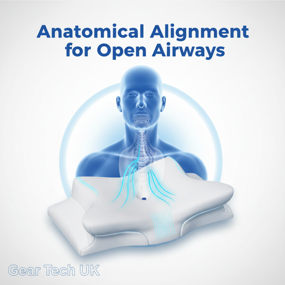 Ergonomic Memory Foam Pillow For Snore Relief And Easier Breathing