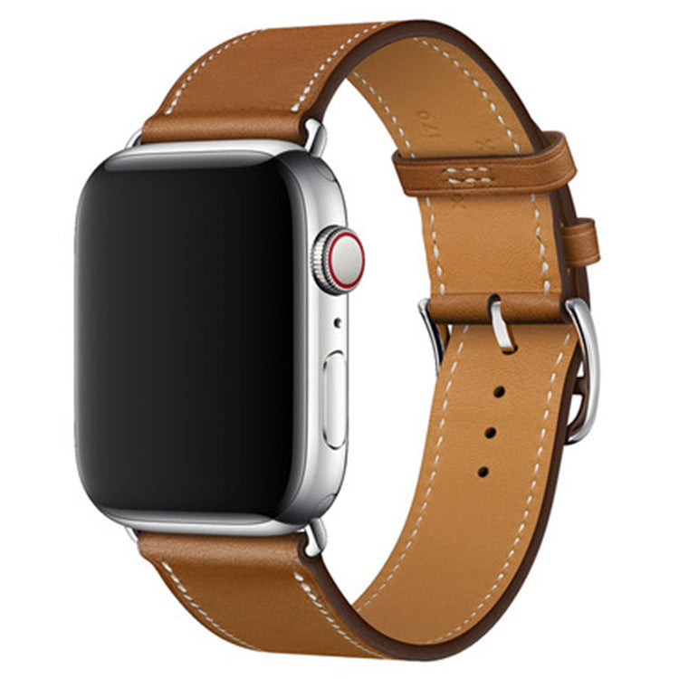 Cinturino Crescent in vera pelle cucito a mano per Apple Watch