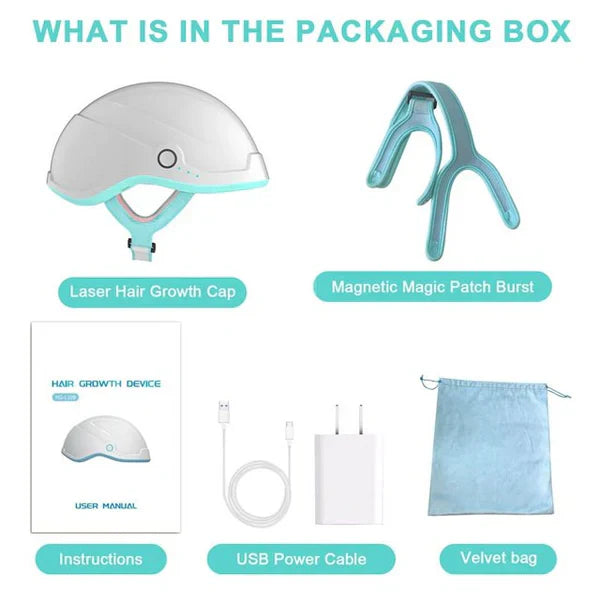 Device For Scalp Care Using A Laser Cap To Help Follicles