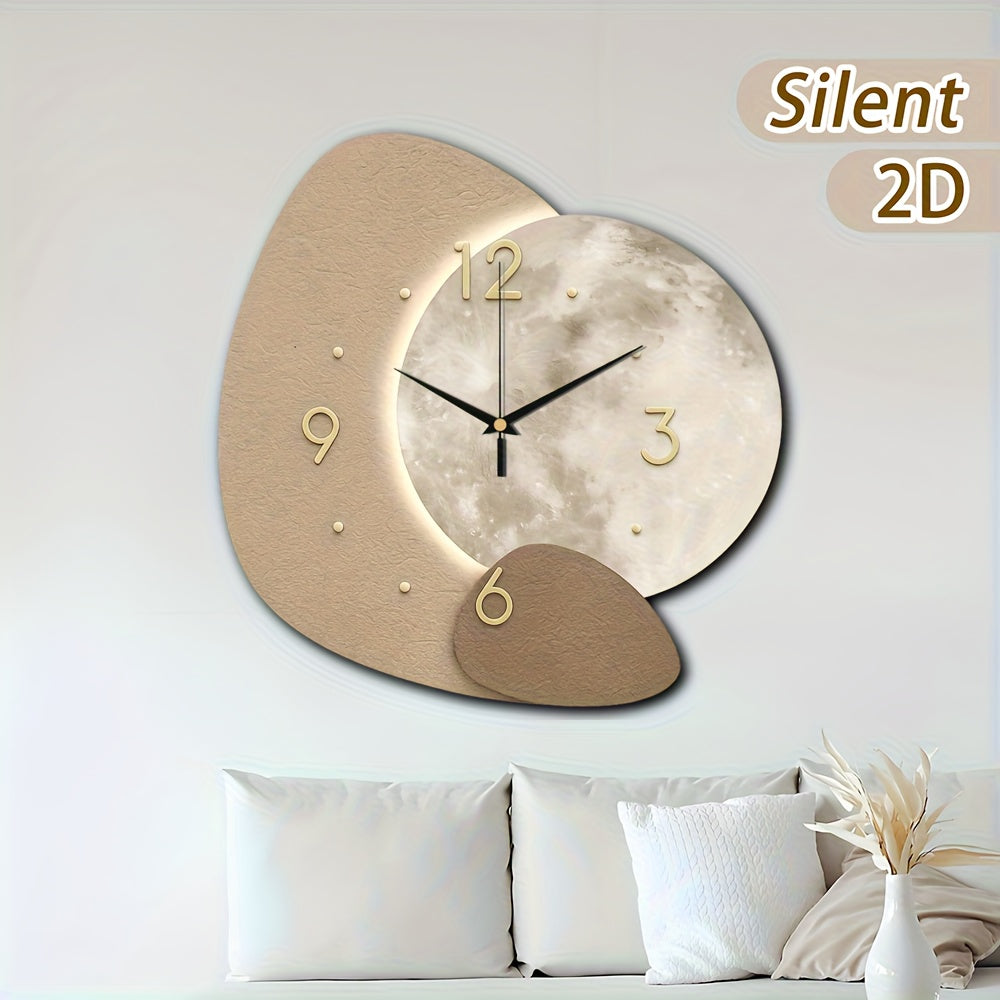 Eclipsewood Tasarımcı Ahşap Saat Altın Detaylarla