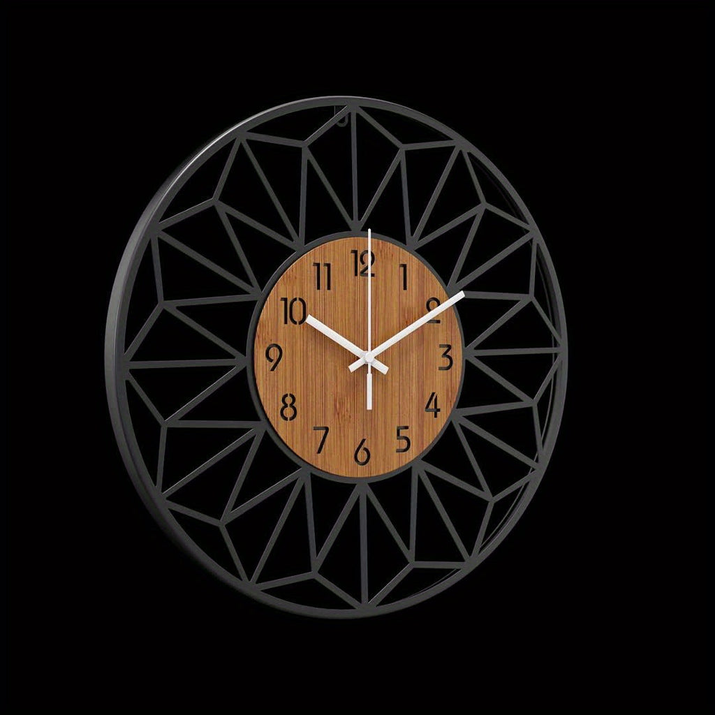 Metalwood Hollow Metal Wall Timepiece For Homes And Offices